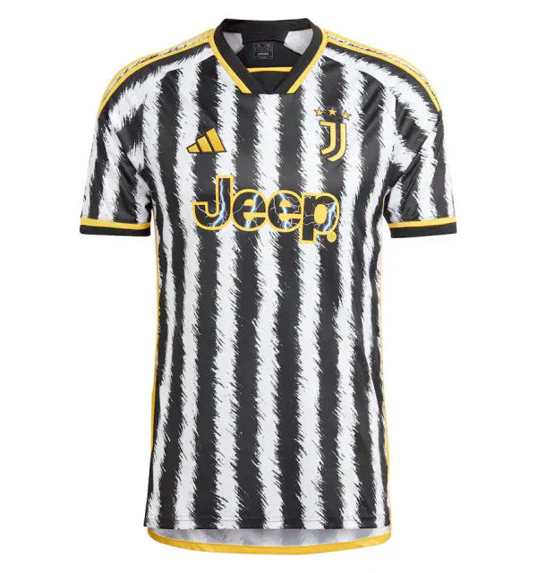 Camisa Juventus Home 23/24 s/n° Torcedor Masculino - Branco e Preto