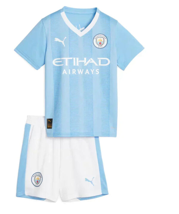 Conjunto Infantil Manchester City Home 23/24 - Azul