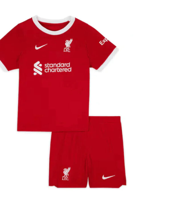 Conjunto Infantil Liverpool Home 23/24 - Vermelho