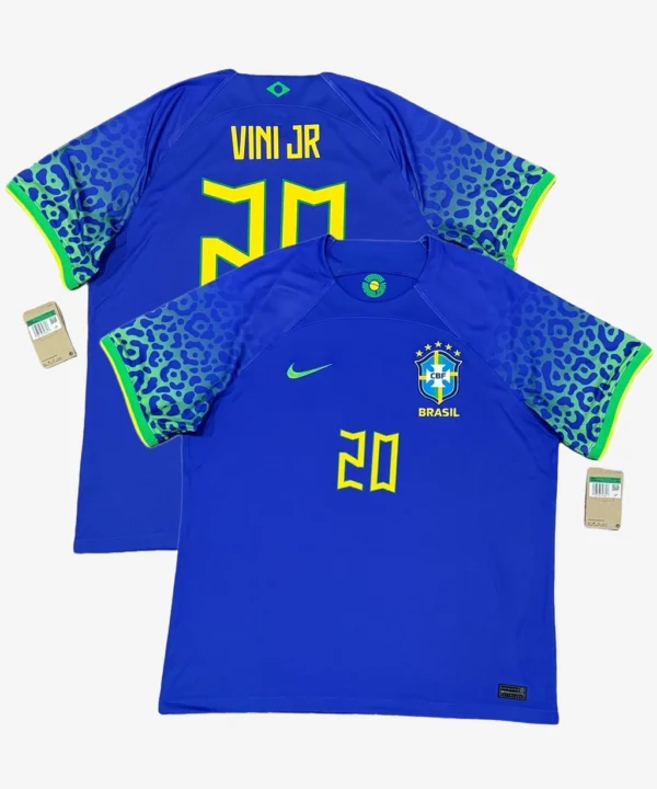 Camisa Da Seleção Brasileira 2022/23 Away Nº 20 Vini Jr XL Nike Azul
