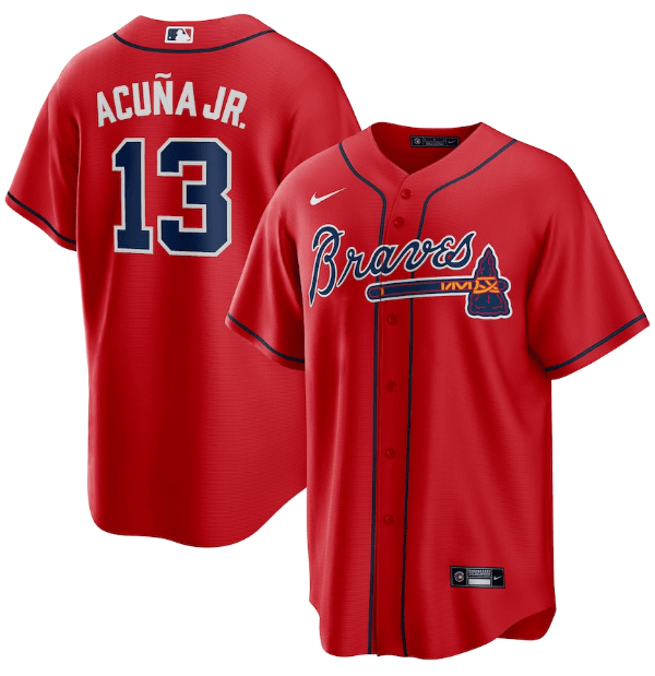 Jersey Atlanta Braves Vermelha Torcedor