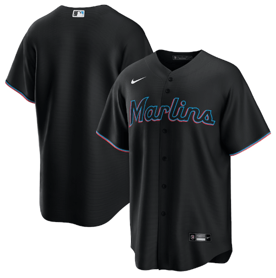 Jersey Miami Marlins Preta Torcedor