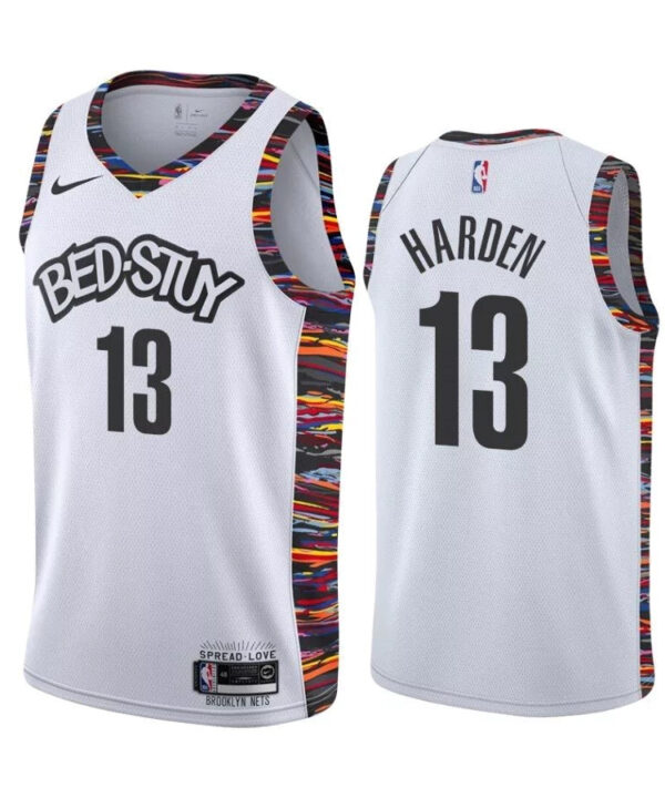 Regata NBA Brooklyn Nets Swingman Nike Authentic Harden 13 - Branca