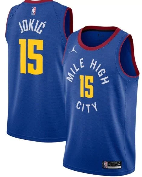 Regata NBA Denver Nuggets Edition 20/21 Nike Authentic Jokic 15 - Azul