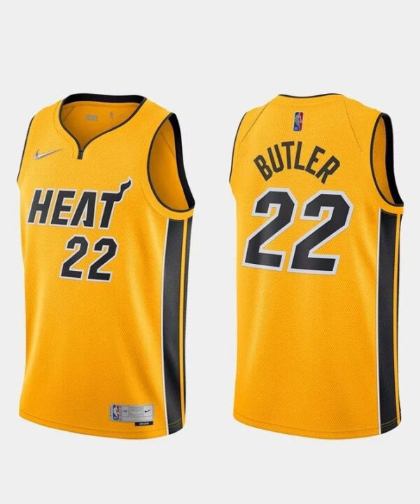 Regata NBA Miami Heat Edition 20/21 Nike Authentic Butler 22 - Amarela