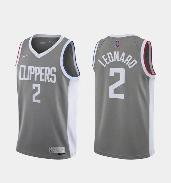 Regata NBA Los Angeles Clippers City 20/21 Edition Nike Authentic Swingman Leonard 2 - Cinza