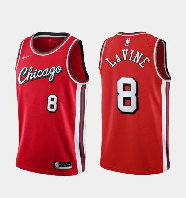 Regata NBA Chicago Bulls Edition 21-22 Nike Authentic Lavine 8 - Vermelha