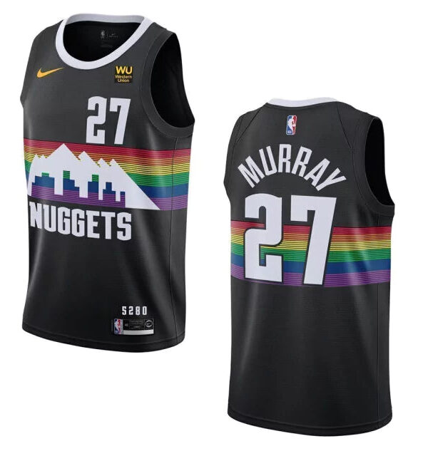 Regata NBA Denver Nuggets Nike Authentic Murray 27 - Preta
